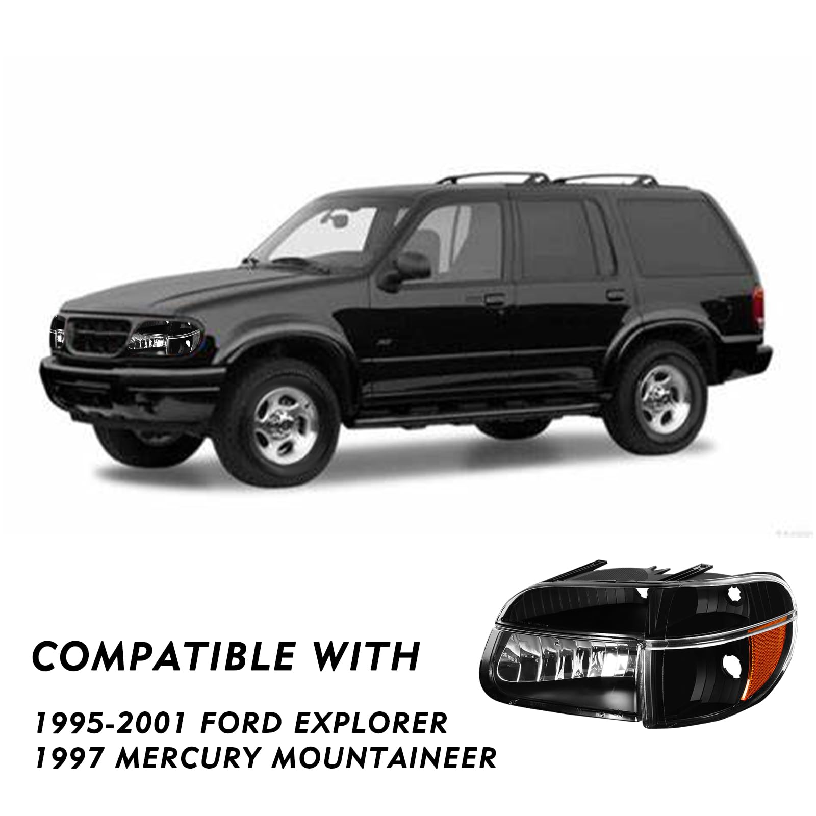 Amazon.com: TUSDAR Headlights Assembly for 1995-2001 Ford Explorer